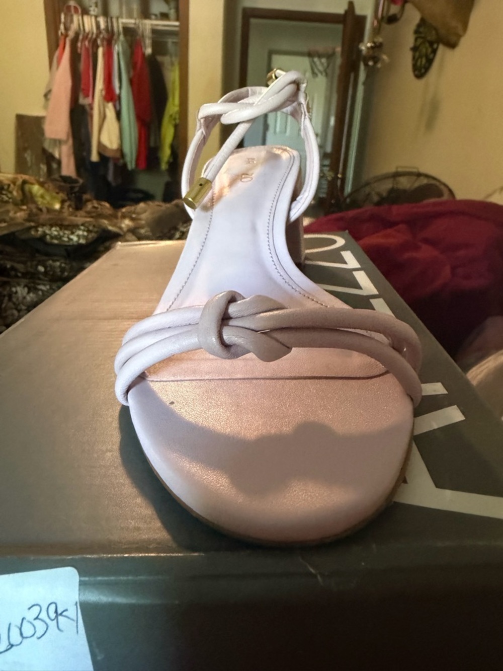Rezz Lavender Knot-Strap Block Heel Sandal - Picture 3 of 3